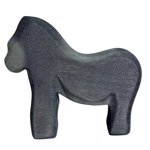 Holztier Gorilla Handgefertigt - Nachhaltiges Holzspielzeug aus Linde - Fördert Kreativität, Fantasie & Intelligenz - 12x10x3 cm - Mit Bio-Ölen
