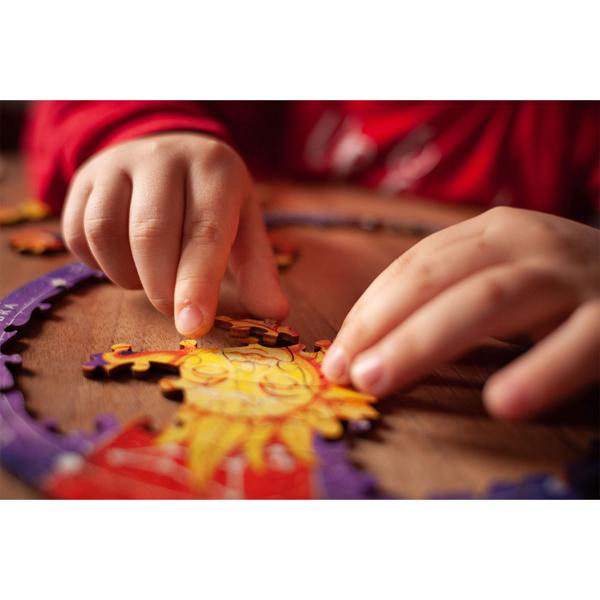 Sternzeichen Holzpuzzle Schütze - Entspannung & Gedächtnistraining - 180 Teile aus Birkenholz - Ø 24 cm - Ideales Geschenk - Tierkreiszeichen