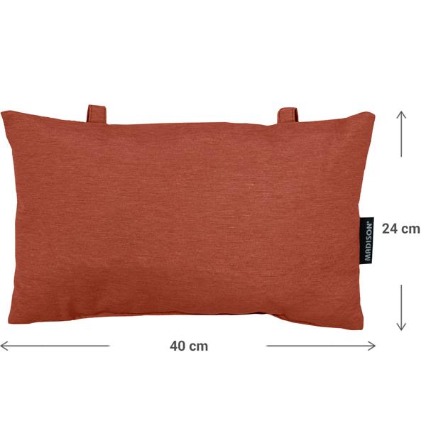 4er-Set Universelles Kopfkissen für Garten- und Liegestühle, ca. 24 x 40 cm, terra, für höchsten Komfort & Entspannung, stilvoll & langlebig