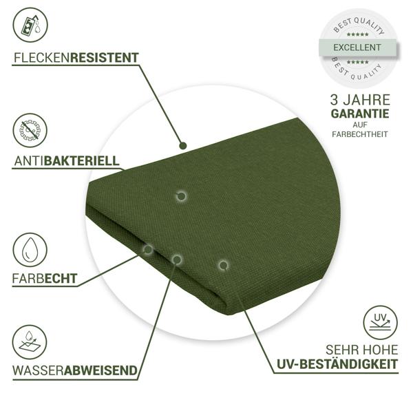 Moderne Tischdecke für den Innen- und Aussenbereich, grün, 250 x 140 cm: Wetterfest, pflegeleicht & stilvoll, für Garten, Terrasse & Esszimmer