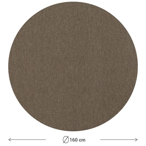 Moderne Tischdecke für den Innen- und Aussenbereich, taupe, Ø 160 cm: Wetterfest, pflegeleicht & stilvoll, für Garten, Terrasse & Esszimmer