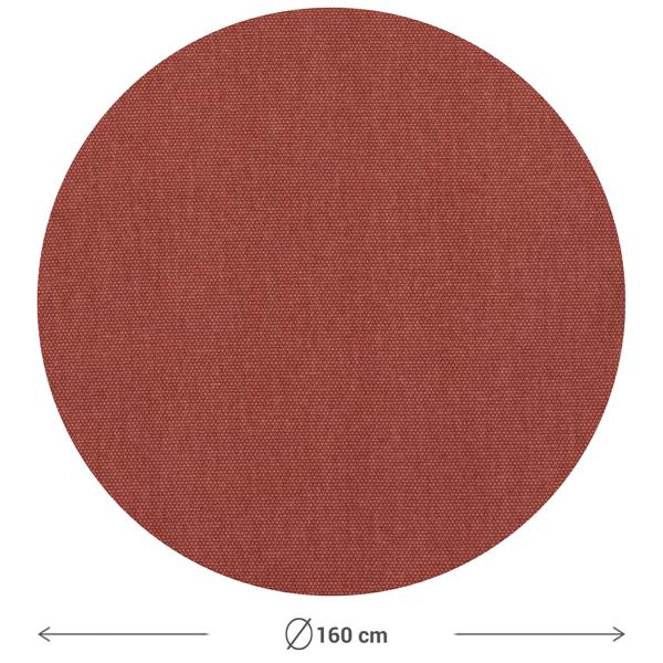 Moderne Tischdecke für den Innen- und Aussenbereich, terracotta, Ø 160 cm: Wetterfest, pflegeleicht & stilvoll, für Garten, Terrasse & Esszimmer