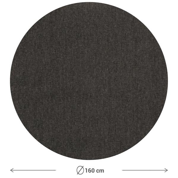 Moderne Tischdecke für den Innen- und Aussenbereich, anthrazit, Ø 160 cm: Wetterfest, pflegeleicht & stilvoll, für Garten, Terrasse & Esszimmer