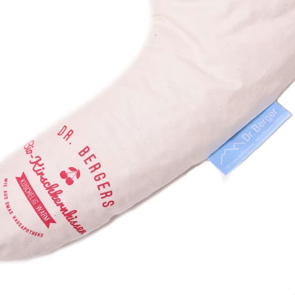 Bequemes Bio-Kirschkern-Nackenkissen - Natürliches Wärme- & Kältekissen für Nacken & Schulter - Sanfter Kissenbezug aus Bio-Baumwolle