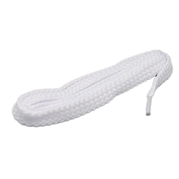 2 Paar Robuste Schuhbändel - Flache Schnürsenkel Weiss 90 cm aus 100% Polyester - Langlebig & Stabil für Sportschuhe, Halbschuhe & Sneaker - Sicherer Halt