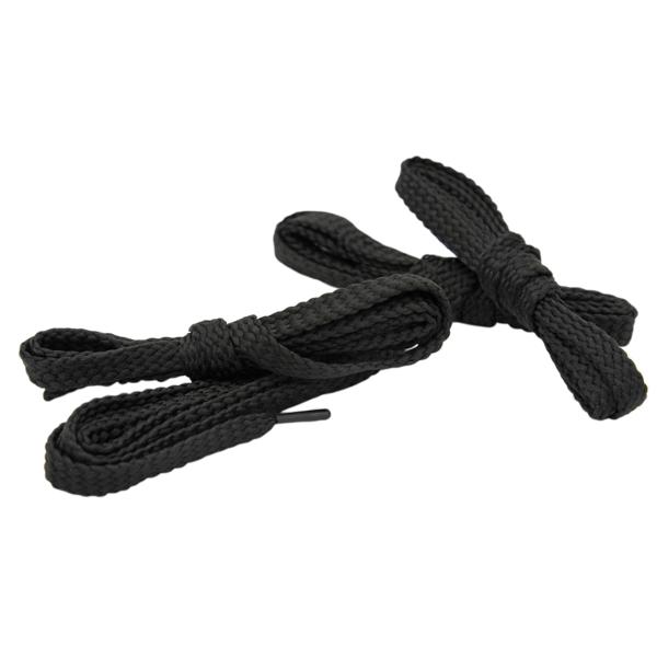 2 Paar Robuste Schuhbändel - Flache Schnürsenkel Schwarz 150 cm aus 100% Polyester - Langlebig & Stabil für Sportschuhe, Halbschuhe & Sneaker - Sicherer Halt