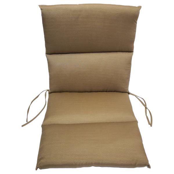 Niederlehner-Auflage Rollstepp – braun, 105x50x5cm – Gartenstuhl-Kissen mit 5cm Schaum-Vliesfüllung – 55% Polyester, 45% Baumwolle – robust & langlebig