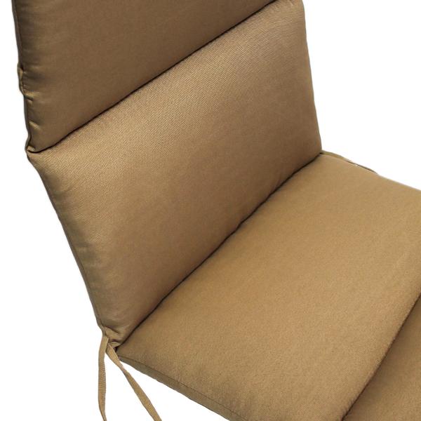 Niederlehner-Auflage Rollstepp – braun, 105x50x5cm – Gartenstuhl-Kissen mit 5cm Schaum-Vliesfüllung – 55% Polyester, 45% Baumwolle – robust & langlebig