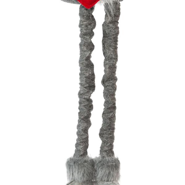 Weihnachtswichtel mit ausziehbaren Beinen - Stimmungsvolle Weihnachtsdeko für Ihr Zuhause - 100% Polyester, Höhe 60-87 cm, Nikolaus & Wichtelgeschenk