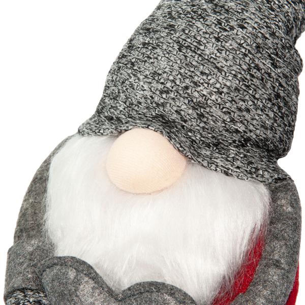 Weihnachtswichtel mit ausziehbaren Beinen - Stimmungsvolle Weihnachtsdeko für Ihr Zuhause - 100% Polyester, Höhe 60-87 cm, Nikolaus & Wichtelgeschenk