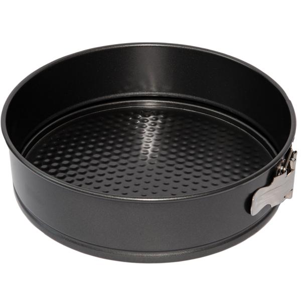 3-teiliges Springformen-Set aus Karbonstahl, schwarz, antihaftbeschichtet – 2 x Rund & Herzform, Backformen für Kuchen, Torten, Backzubehör