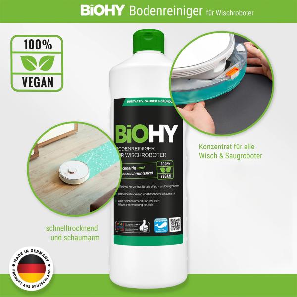 Effektives Bodenreiniger Konzentrat für Wischroboter, vegan, 1 L, biologisch abbaubar, schnell trocknend, rutsch-hemmend