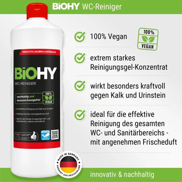2er-Set WC-Reinigungsgel-Konzentrat, 100% vegan, pH 2,3, 1 Liter
