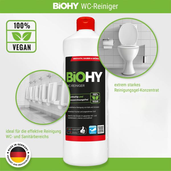 2er-Set WC-Reinigungsgel-Konzentrat, 100% vegan, pH 2,3, 1 Liter