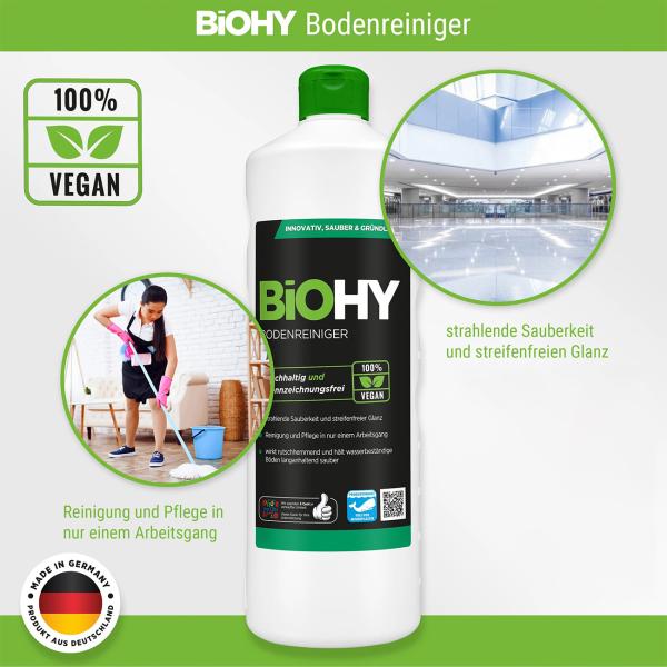 2er-Set Bodenreiniger Konzentrat 1L - vegan, pH 8,5 - für Parkett, Laminat, Fliesen & Linoleum - rutschhemmend, schnelltrocknend - Made in Germany