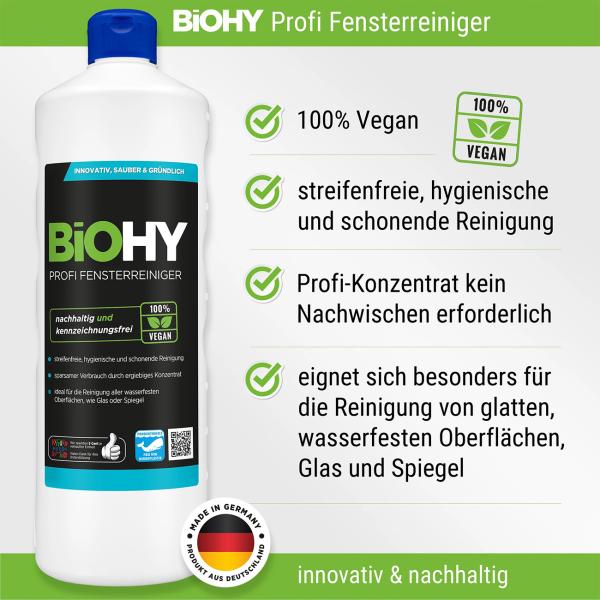 2er-Set Profi-Fensterreiniger-Konzentrat - Streifenfreier Glanz für Glas & Spiegel - 100% vegan - Ohne Mikroplastik - je 1 Liter Inhalt - Made in Germany