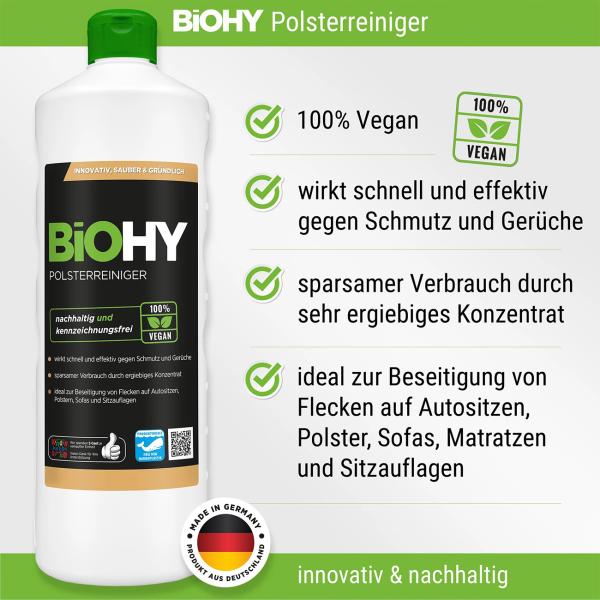 2er-Set Effizientes Polsterreiniger Konzentrat, 1L – 100% Vegan, pH 9, Nachhaltig & Kennzeichnungsfrei – Kraftvolle Reinigung, Made in Germany