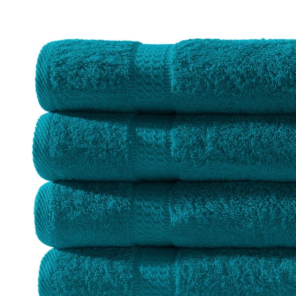 12-teiliges Handtuchset Petrol - Luxuriöse 100% Baumwolle 500g/m² - 4 Gäste-, 4 Hand-, 4 Badetücher - Saugstark, hautfreundlich, waschbar 60°