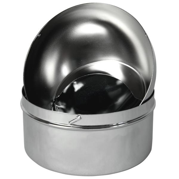 Aschenbecher mit Klappe - Edles Design, Geruchsdicht & Hygienisch - Verchromtes Metall, Ø 9 cm - Für Innen- & Aussenbereich, Gastronomie geeignet