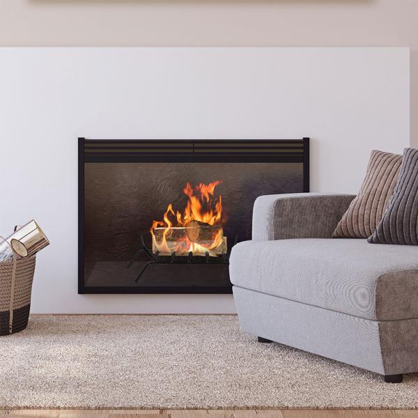 Kaminrost aus Stahl - Feuerrost mit 4 Füssen für optimale Sauerstoffzufuhr & sicheren Brennmaterial-Halt - 16x58x28cm - Für Kamine & Grillkamine