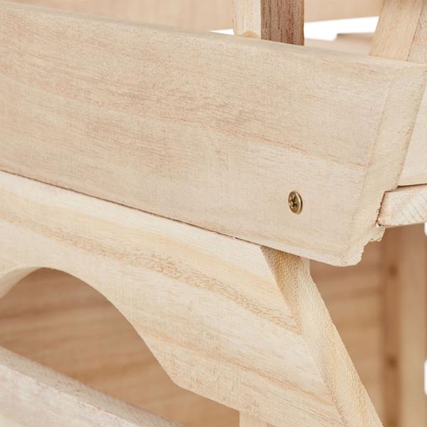 Stapelbare Holz-Lagerkisten 3er-Set - Natur-Oberfläche, Paulowniaholz, braun - je 20x27,5x38cm - Ideal für Gemüse, Obst, Spielzeug, Werkzeug