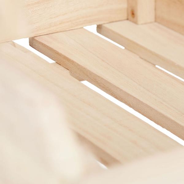 Stapelbare Holz-Lagerkisten 3er-Set - Natur-Oberfläche, Paulowniaholz, braun - je 20x27,5x38cm - Ideal für Gemüse, Obst, Spielzeug, Werkzeug