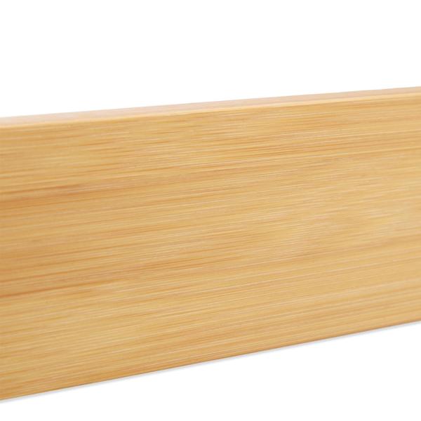 4er-Set Schubladentrenner Bambus - Schubladeneinteiler mit Spannfedern & Vlies - Flexible Länge - 6x1.5x55cm braun - für Küche, Büro, Bad