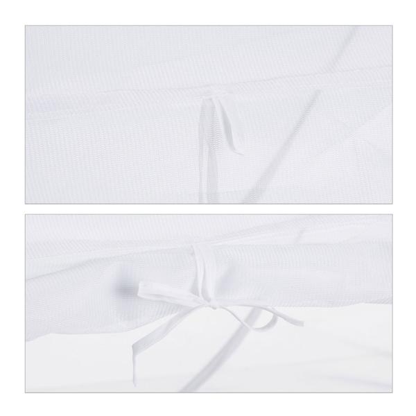 Fliegenhaube für Essen mit Boden - Pop-Up Prinzip, Schutz vor Insekten & Ungeziefer - Weiss, Polyester 40x110x58cm - Kuchen- & Grillgutabdeckung