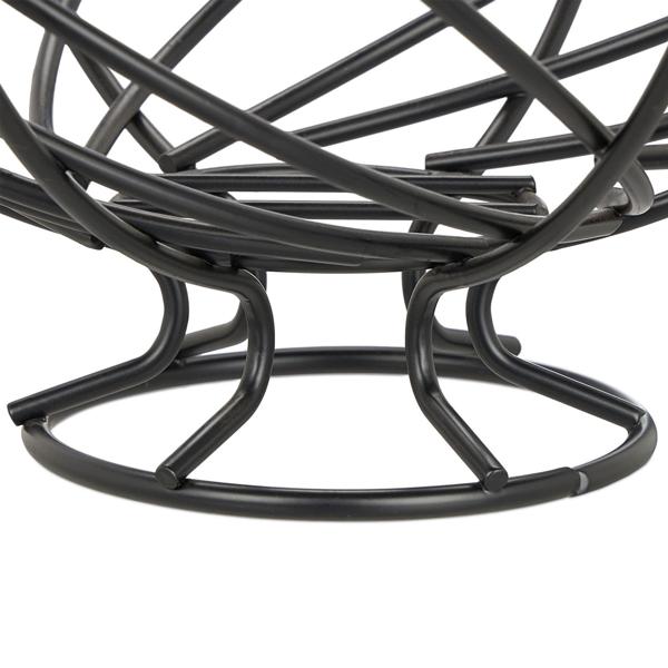 2er-Set Obstkörbe aus Eisen - Dekorative Obstschalen mit Luftzirkulation für optimale Reifung - Schwarz, je 20,5x33,5 cm - Hingucker für Küche & Esstisch