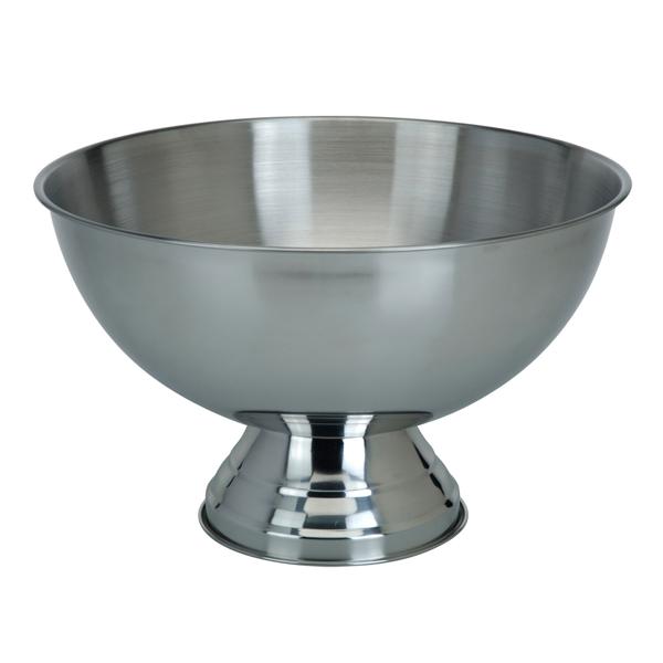 Champagnerkühler Edelstahl mit Standfuss - Edle Sektschale für Sekt & Wein - 39x24cm - Ideal für Partys & gemütliche Abende - Hält Getränke lange kühl