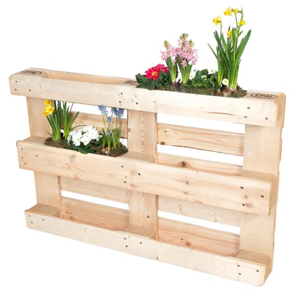 8er-Set Hochwertiger Pflanzkasten - Einsatz für Europaletten, Blumenkübel aus verzinktem Metall, 38,5 x 13,5 x 8,5 cm, zum Bepflanzen und Dekorieren