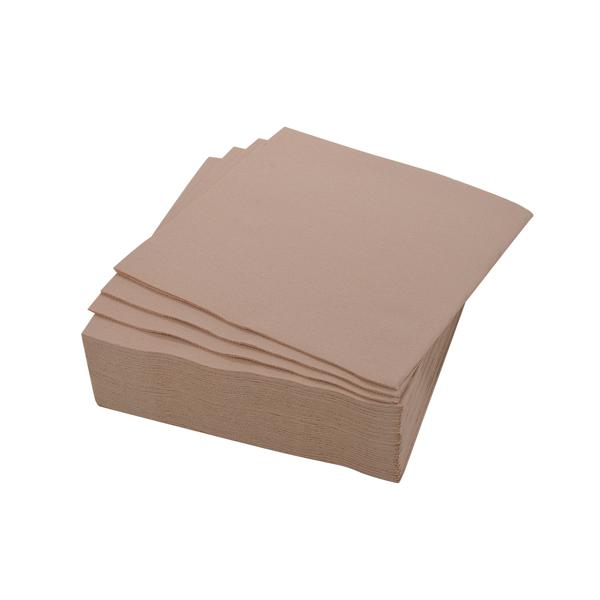 40er-Set Papier Servietten einfarbig braun - 2-lagig & saugfähig für Partys, Geburtstage, Familienfeiern - 38x38 cm - Ideal als Deko & Geschenk