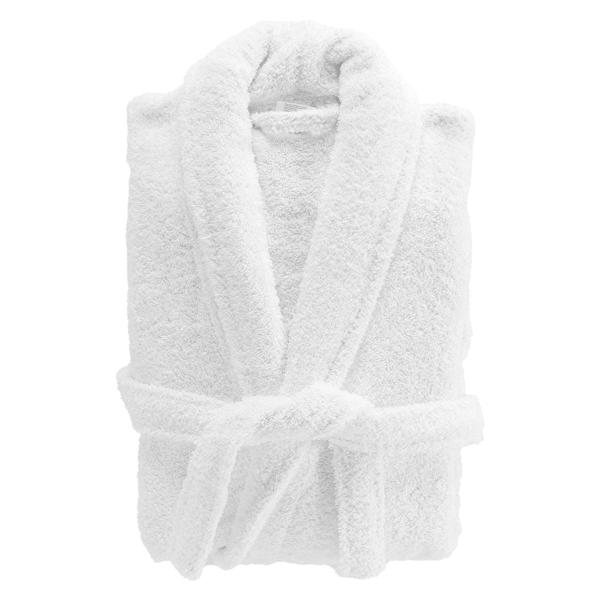 Frottee Bademantel - Luxuriöser Saunamantel für Damen & Herren - Weich, saugstark & hautfreundlich - Baumwolle, weiss, Einheitsgrösse