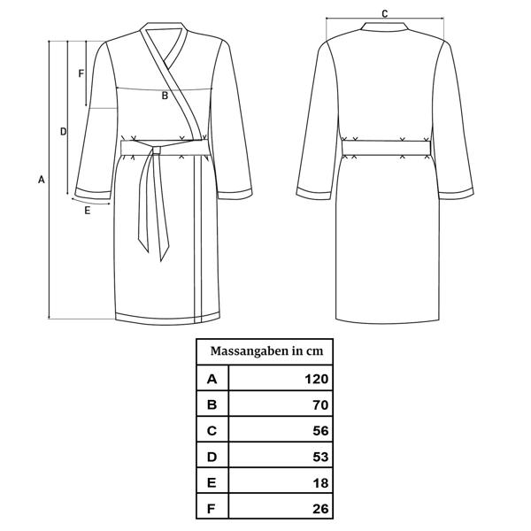 Bademantel Frottee - Saunamantel für Sie & Ihn - Hellbraun, Einheitsgrösse - Weiche Baumwolle, Saugstark, Hautfreundlich, Kragen, Taschen, verstellbar