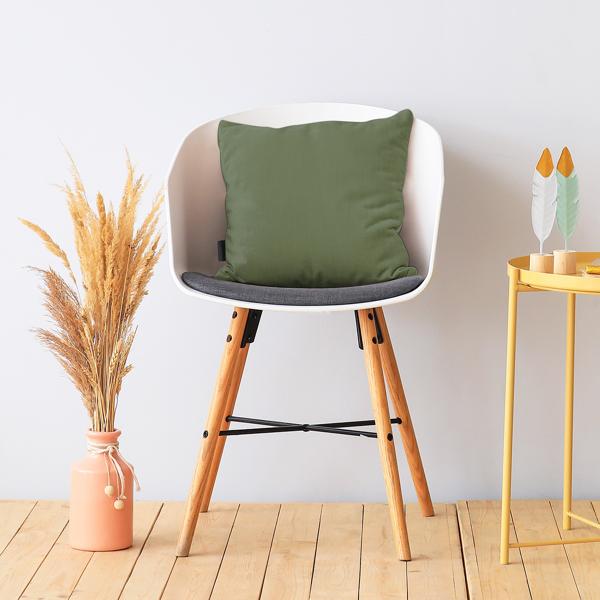 Deko-Kissen Outdoor - Grünes Outdoorkissen 45x45x10cm - UV-Schutz - 70% recycelt - Langlebig & Strapazierfähig - Loungekissen Made in Europe