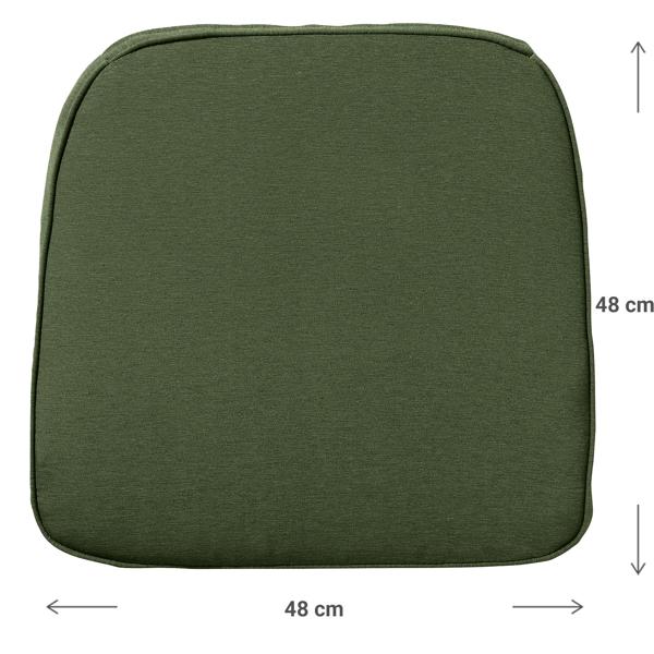Stuhlkissen Outdoor - 48x48 cm Grün - Bequem, UV-geschützt & Langlebig aus 70% recyceltem Material - Für Garten, Terrasse & Wohnzimmer - Madison