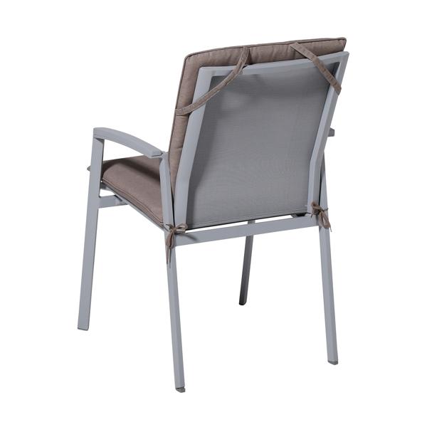 Niederlehner-Gartenstuhlkissen - Weiche & komfortable Auflage für Stühle/Balkon - 97x49cm - Taupe - UV-Schutz - Recyceltes Material