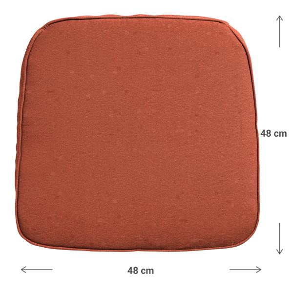 Stuhlkissen Outdoor 2er-Set - Bequeme & komfortable Sitzkissen für Garten & Essstühle - Terra, 48x48 cm - UV-Schutz, recycelt, langlebig