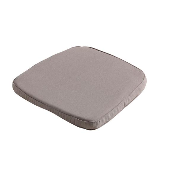 Stuhlkissen Outdoor 4er-Set - Bequeme Sitzkissen für Garten & Esszimmer - UV-Schutz, 48x48 cm, recycelt, taupe, Made in Europe