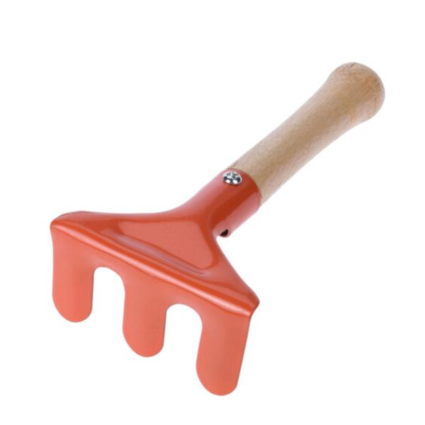 Gartenwerkzeug-Set für Kinder – Robustes 3er-Set für Garten & Sandkasten – Harke-Schippe-Schaufel aus Metall/Holz, rot-grün-blau – Langlebig & sicher