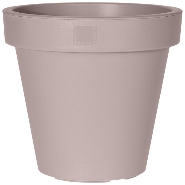 6er-Set Blumentopf rund braun-grau - 100% recycelbarer Kunststoff - Ø 30 cm - ideal für Innen- und Aussenbereich, stapelbar und robust