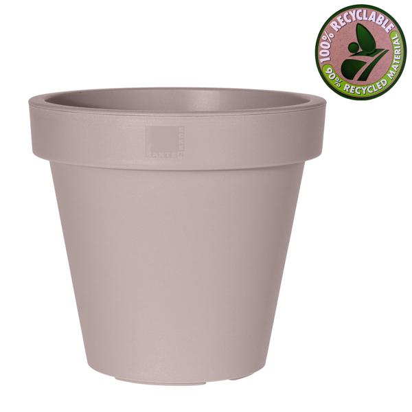 2er-Set Blumentopf rund braun-grau - 100% recycelter Kunststoff - Stapelbar - Ø 20cm - Für Innen- & Aussenbereich - Optimales Zuhause für Pflanzen