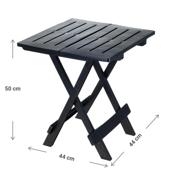 Mobiler Camping-Klapptisch, 43x45x50 cm, schwarz – Leicht & transportabel, idealer Beistelltisch für Outdoor-Aktivitäten