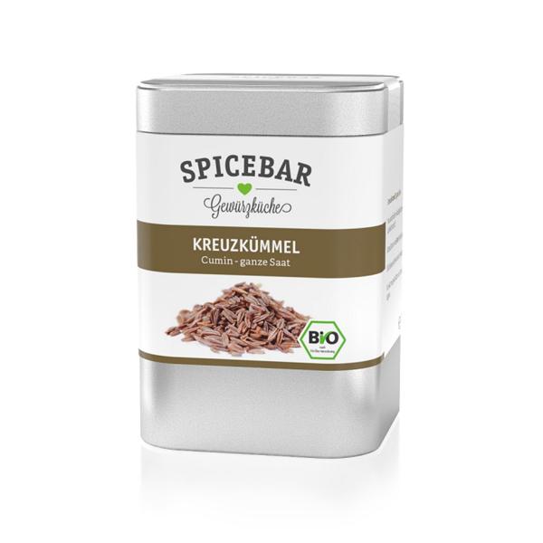 Spicebar Bio Kreuzkümmel - ganze Samen - intensives würziges Aroma - ideal für Currys Eintöpfe Fleischgerichte - 70g - ohne Salz/Zucker/Knoblauch
