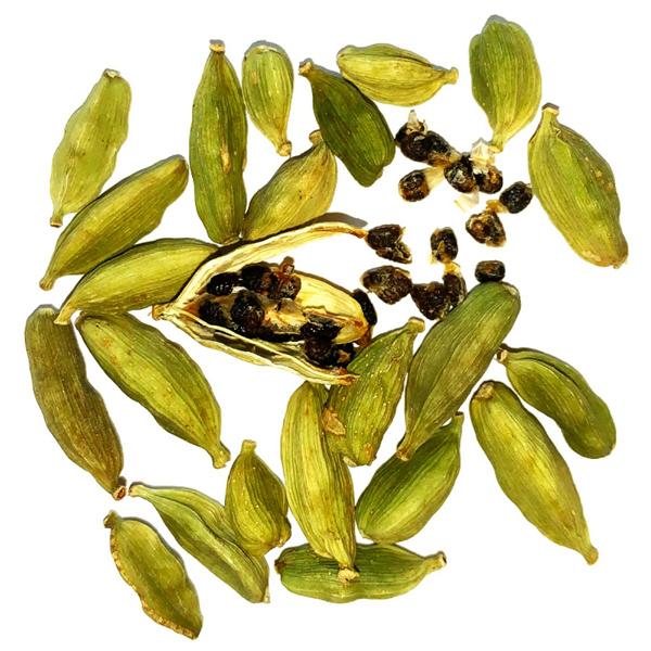 Spicebar Wilder Kardamom ganz bio - Handgesammelte Samenkapseln aus Indien - Exotisches Aroma für Kaffee, Chai Latte, Curry & Desserts - 50g