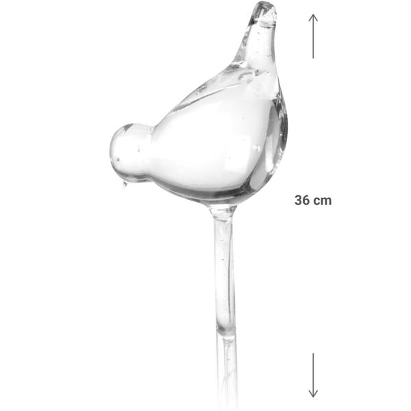 Wasserspender Vogel zur Pflanzenbewässerung, Glas, 2er Set, 35 cm