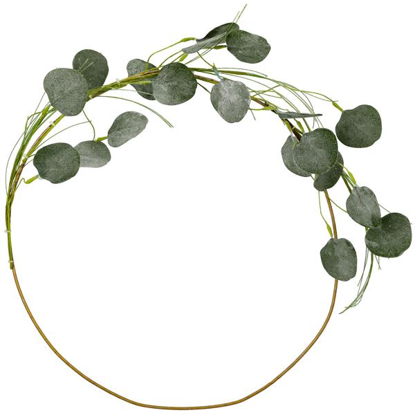 Eukalyptusring Grün Ø 40cm - Künstlicher Eukalyptuskranz - Edel-filigran & langlebig - Perfekte Deko für Tür & Fenster - Wertet Zuhause wunderschön auf