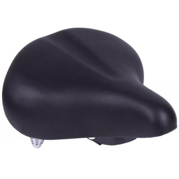 Velosattel - Doppel-Federung & Reflektor - Maximaler Sitzkomfort, Rückenentlastung, universell montierbar, 26x25cm schwarz - Wetterbeständig
