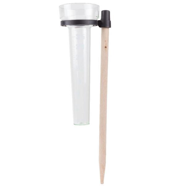 Regenmesser mit Erdspiess - Exakte Niederschlagsmessung bis 35mm - Ø 8cm, witterungsbeständig - Ideal für Garten, Balkon & Terrasse