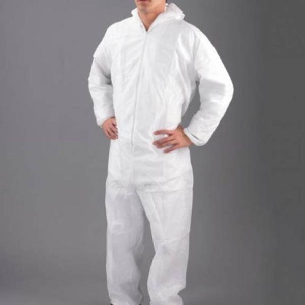 2er-Set Schutzanzug Einheitsgrösse - Optimaler Staubschutzoverall mit Reissverschluss, Kapuze & Gummiband - Leichtes Polypropylen-Gewebe